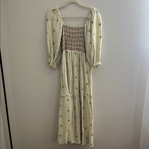 Pink Ruffled Puff Sleeve Sundress